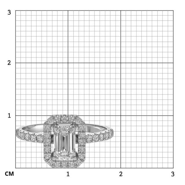 Помолвочное кольцо из белого золота с бриллиантами (060532)
