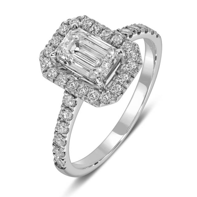 Помолвочное кольцо из белого золота с бриллиантами (060532)