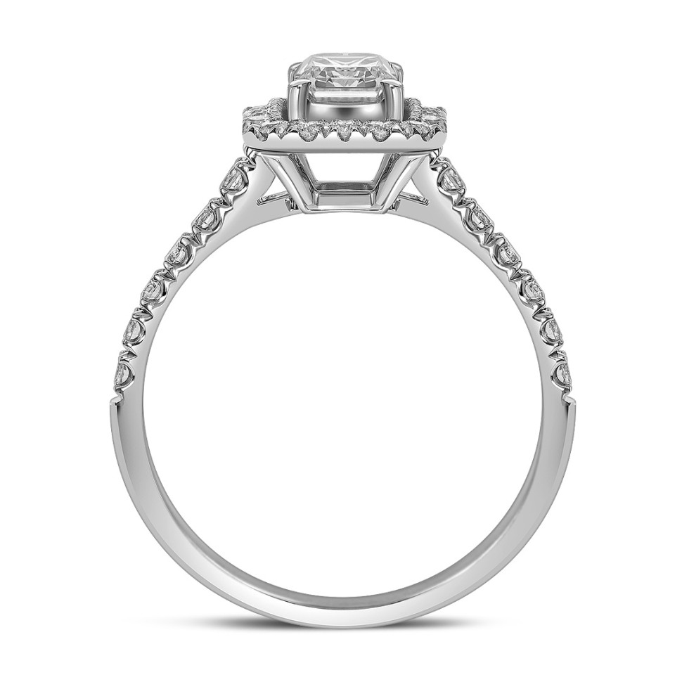 Помолвочное кольцо из белого золота с бриллиантами (060532)