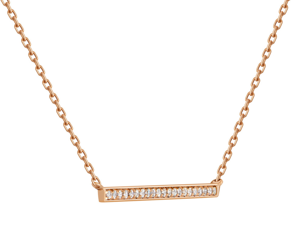 Колье из красного золота с бриллиантами (048460)