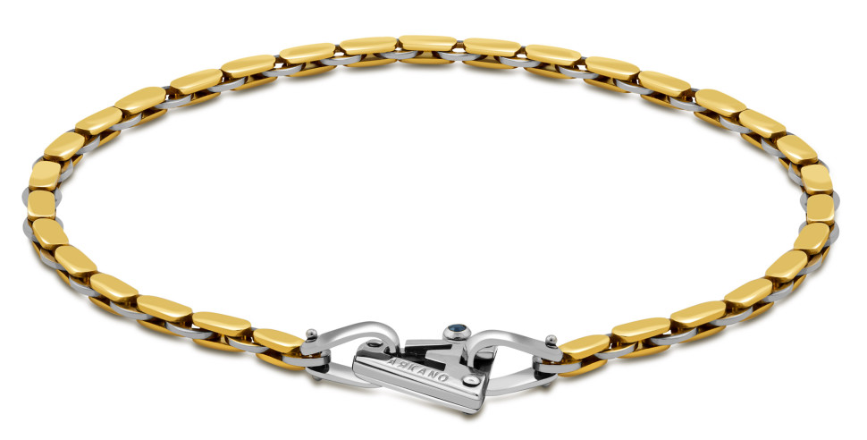 Браслет из комбинированного золота с чёрным бриллиантом ARKANO (029964)