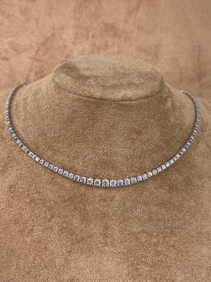 Колье из белого золота с бриллиантами (051929)