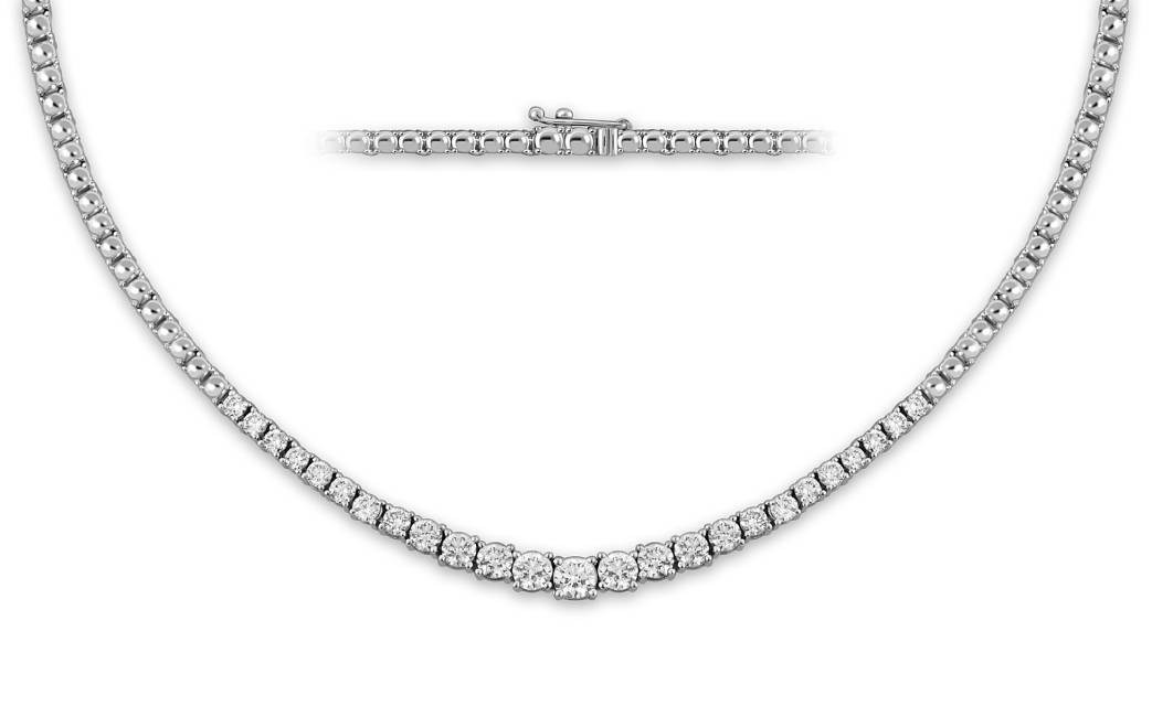 Колье из белого золота с бриллиантами (051929)