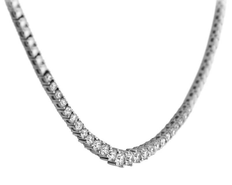 Колье из белого золота с бриллиантами (051929)