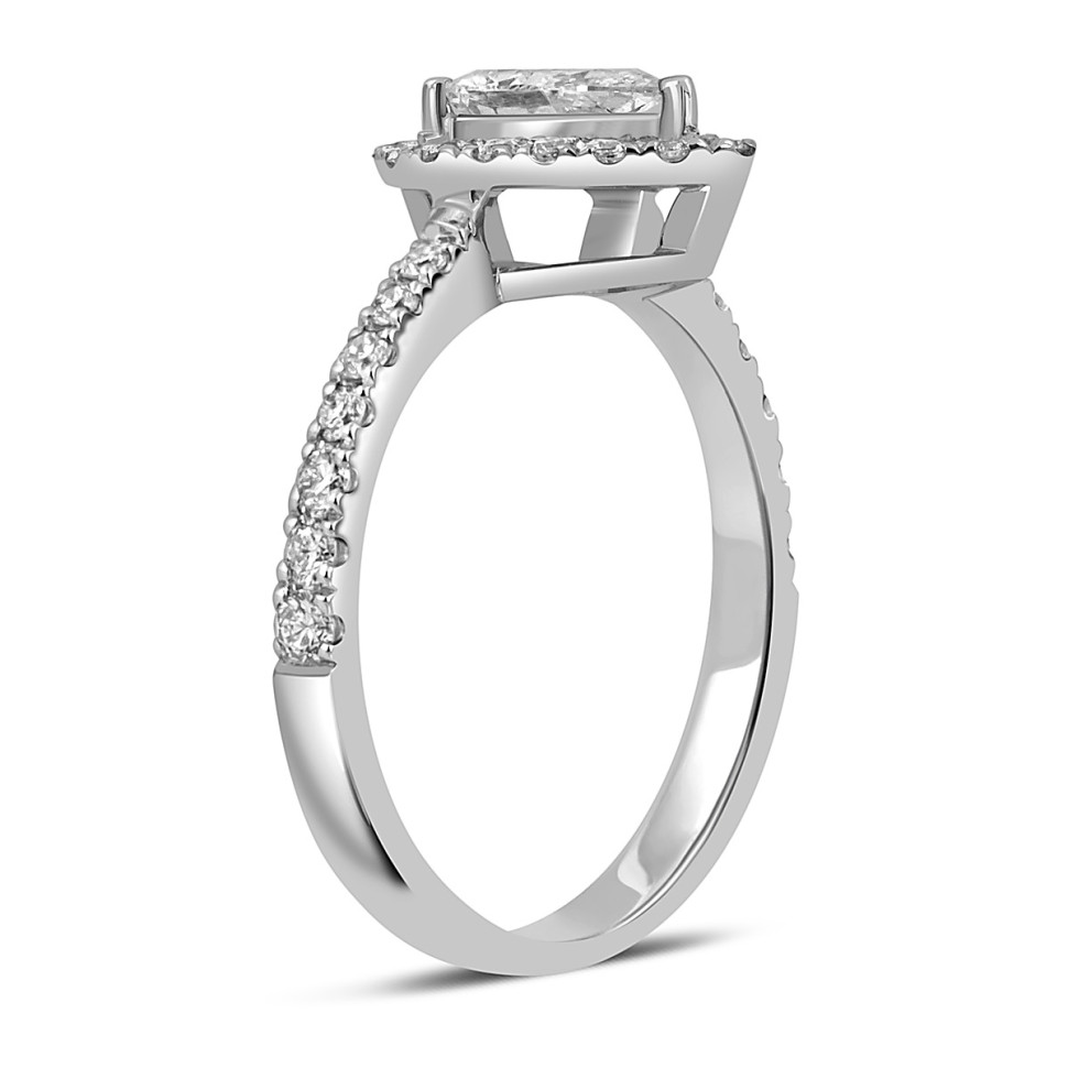 Кольцо из белого золота с бриллиантами (052682)