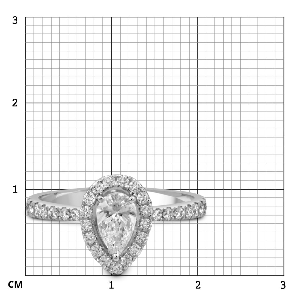 Кольцо из белого золота с бриллиантами (052682)