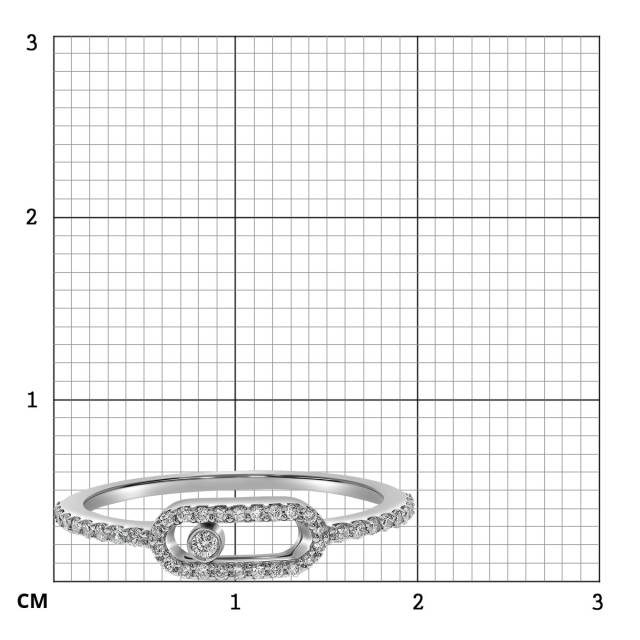 Кольцо из белого золота с бриллиантами (061584)