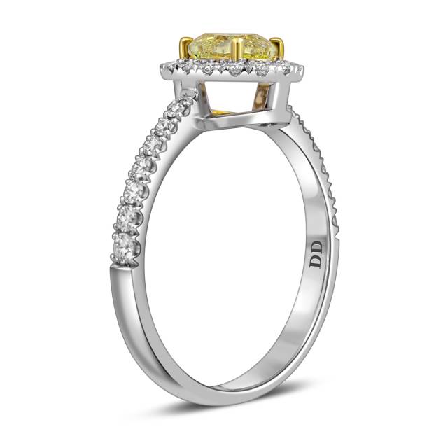 Помолвочное кольцо из белого золота с бриллиантами (062660)