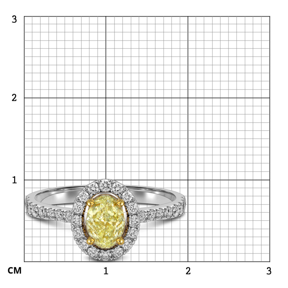 Помолвочное кольцо из белого золота с бриллиантами (062660)