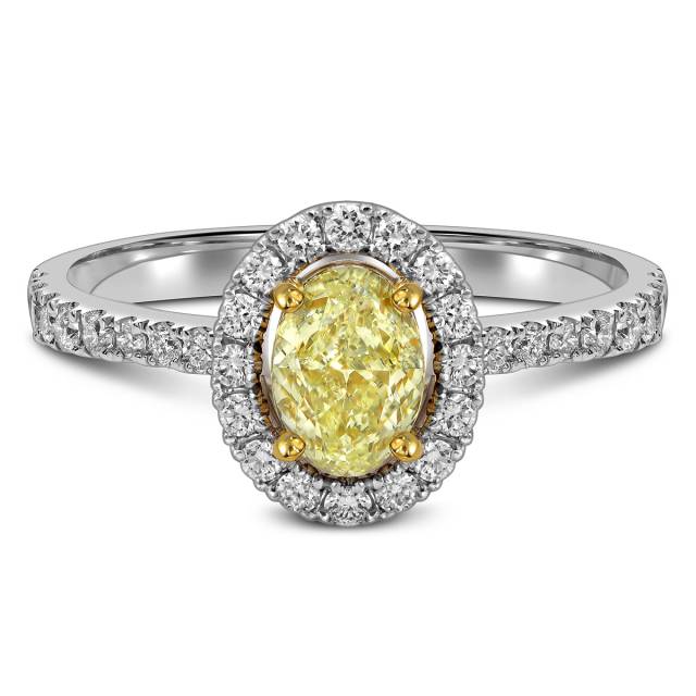 Помолвочное кольцо из белого золота с бриллиантами (062660)