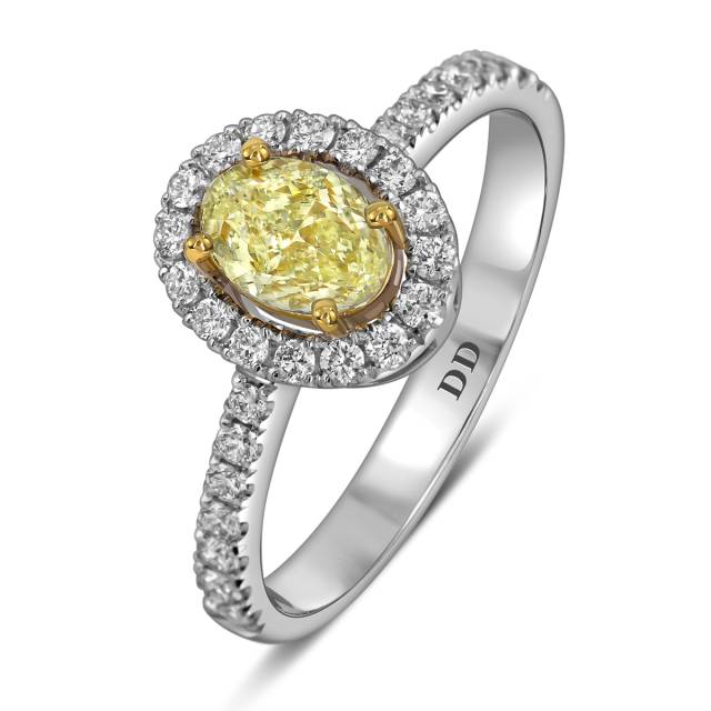 Помолвочное кольцо из белого золота с бриллиантами (062660)