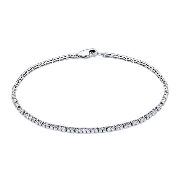 Браслет из белого золота с бриллиантами (058733)