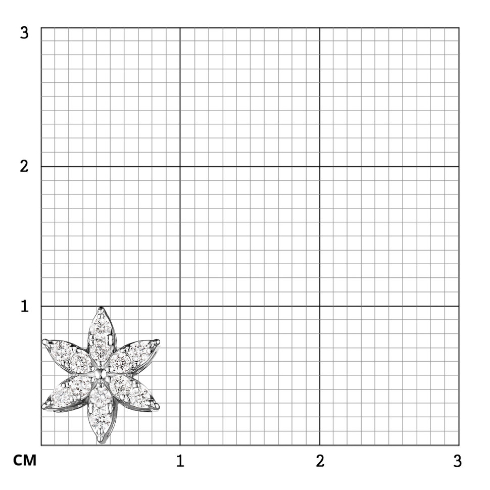 Кулон из белого золота с бриллиантами (055222)