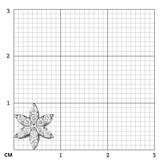Кулон из белого золота с бриллиантами (055222)