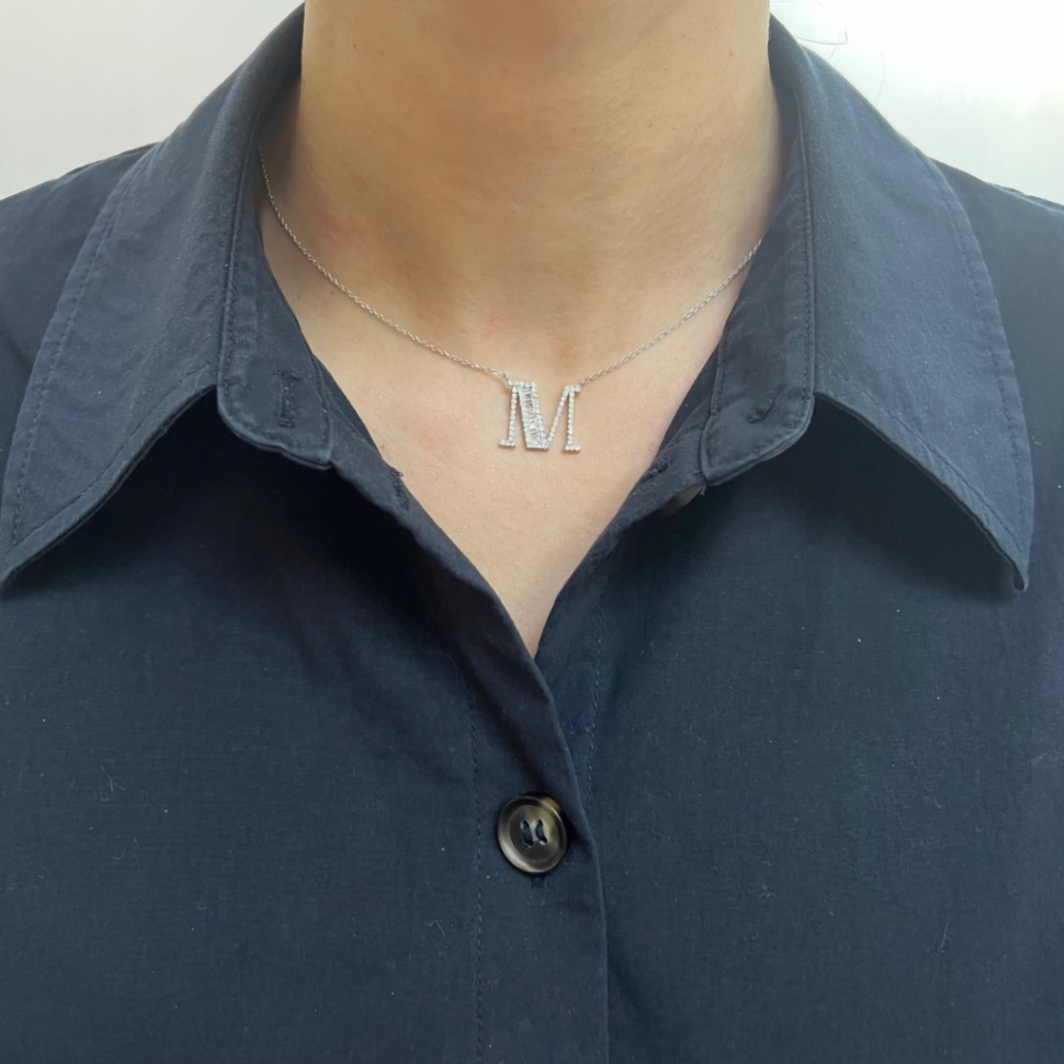 Колье из белого золота с бриллиантами 