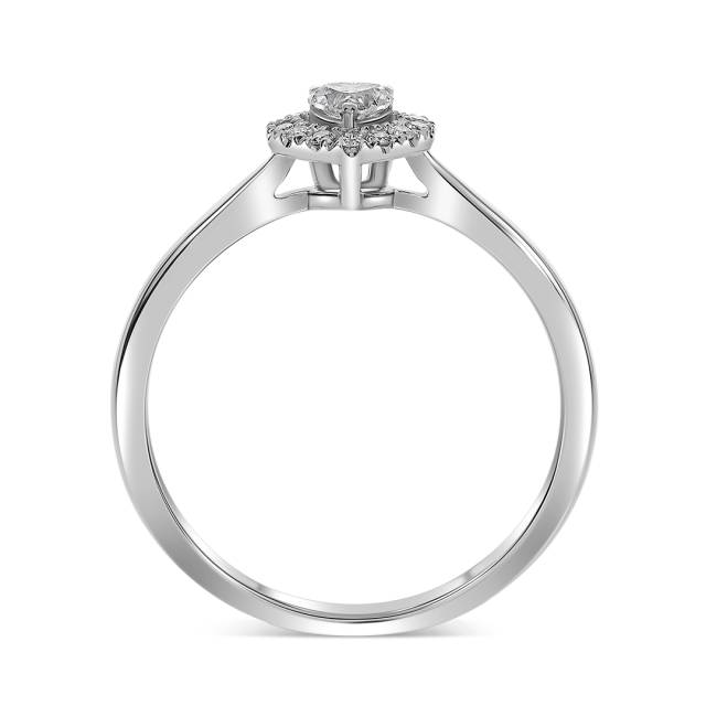 Кольцо из белого золота с бриллиантами (061590)