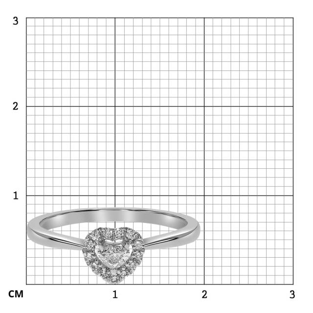Кольцо из белого золота с бриллиантами (061590)