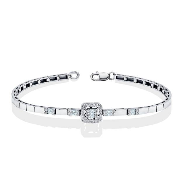 Браслет из белого золота с бриллиантами (060893)