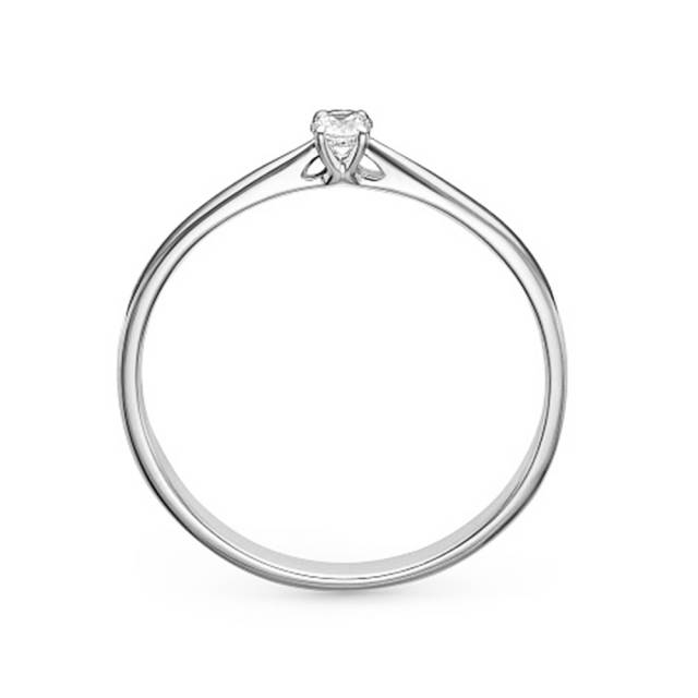 Помолвочное кольцо из белого золота с бриллиантом (031310)