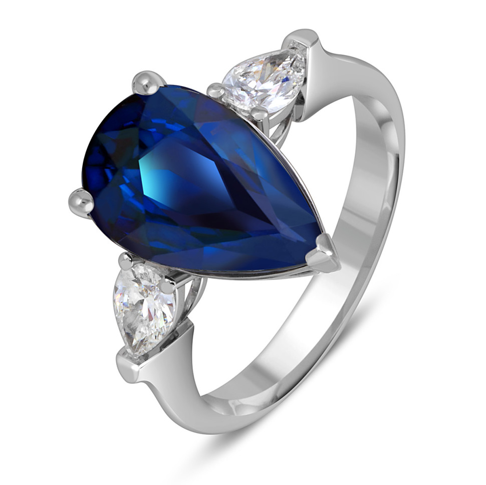 Кольцо из белого золота с бриллиантами (053467)