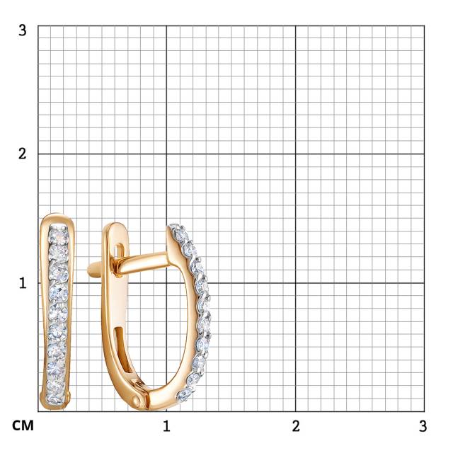 Серьги из красного золота с бриллиантами (053846)