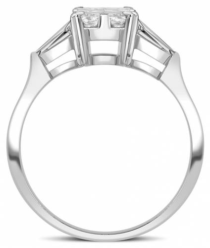 Кольцо из белого злота с бриллиантами 16.0
