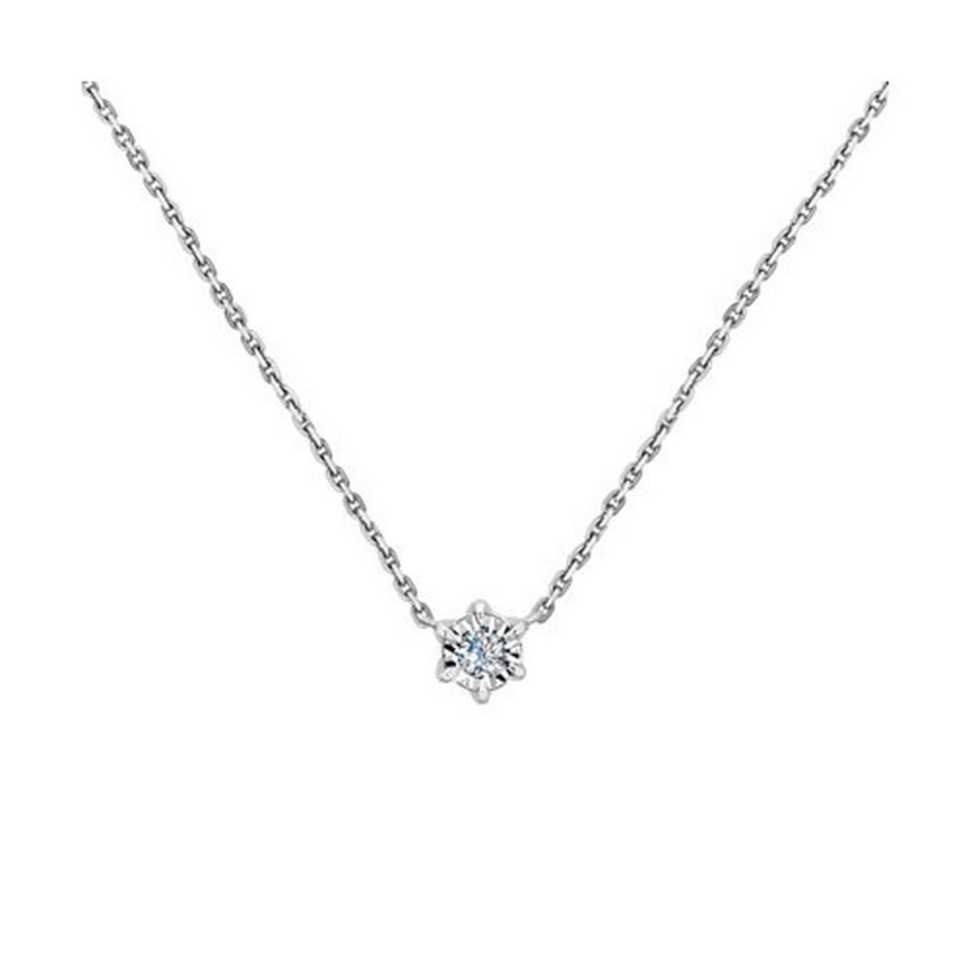 Колье из белого золота с бриллиантами (048676)