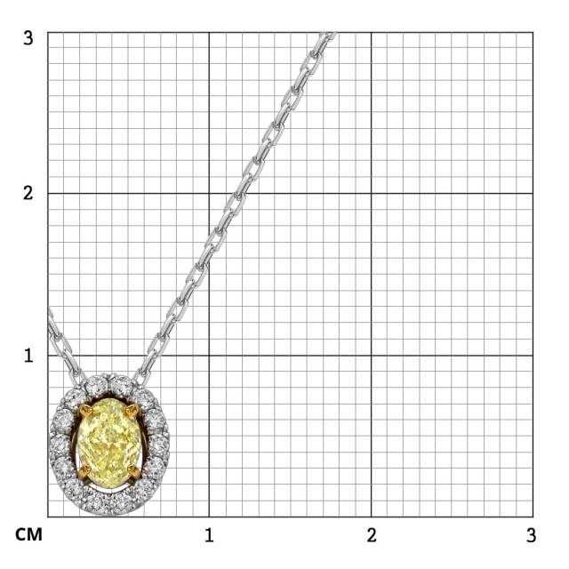 Колье из белого золота с бриллиантами (062676)
