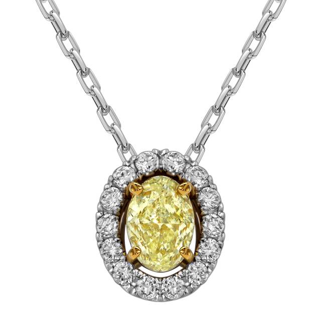 Колье из белого золота с бриллиантами (062676)