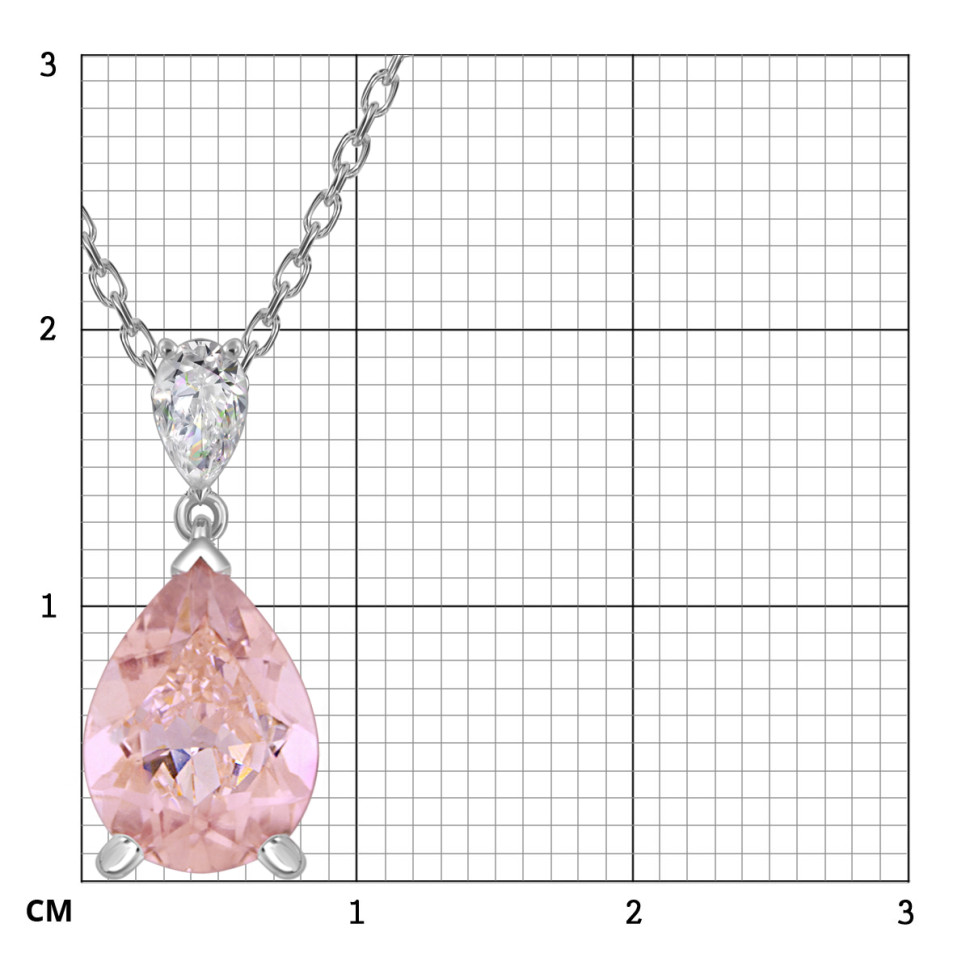 Колье из белого золота с бриллиантом и турмалином (059701)