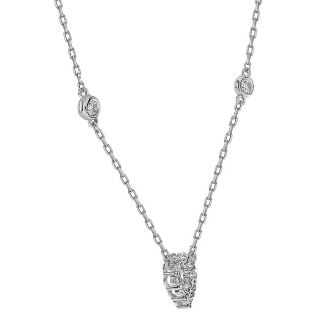 Колье из белого золота с бриллиантами (059132)