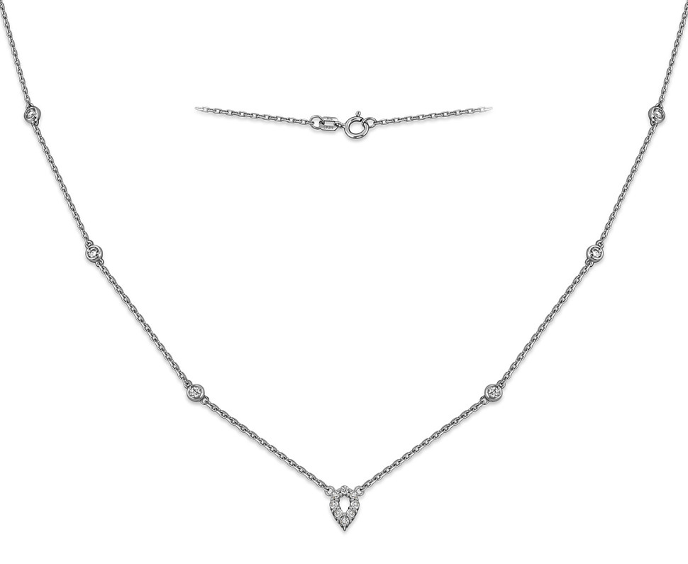 Колье из белого золота с бриллиантами (059132)