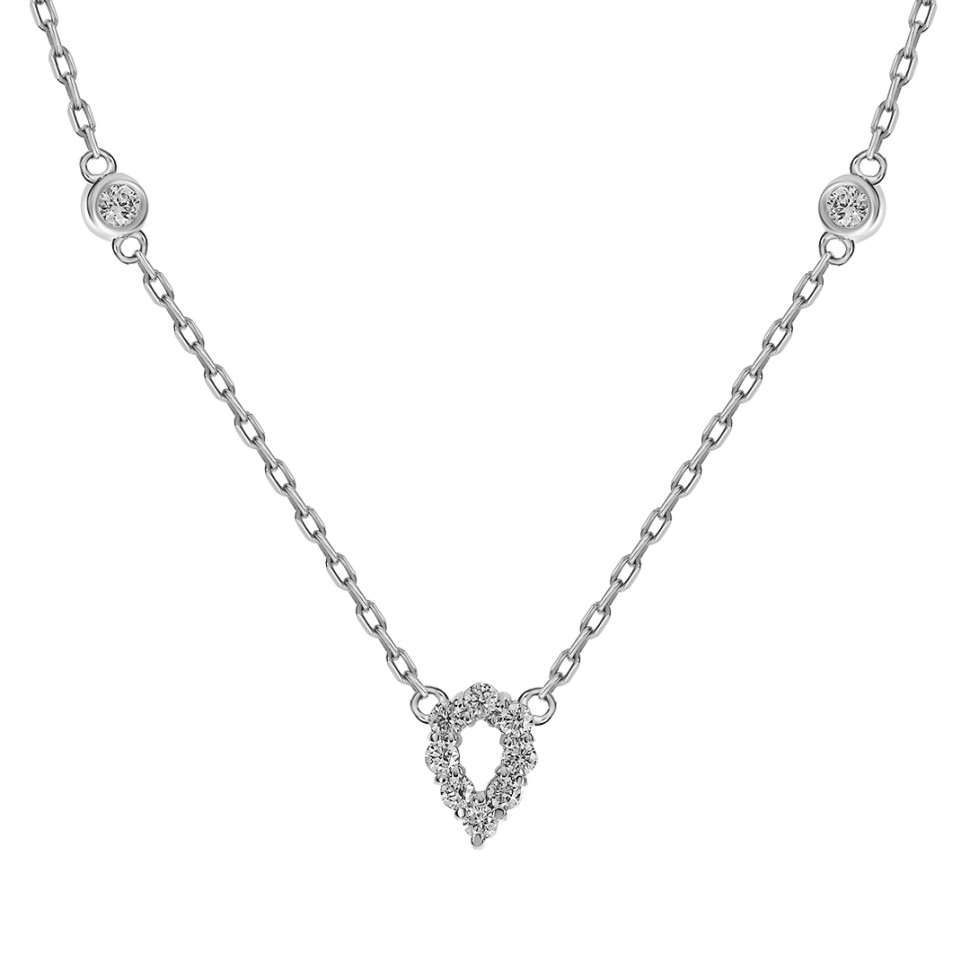 Колье из белого золота с бриллиантами (059132)