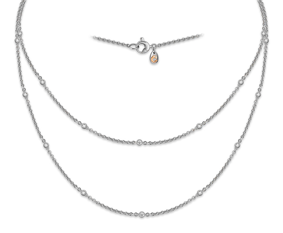 Колье из белого золота с бриллиантами 