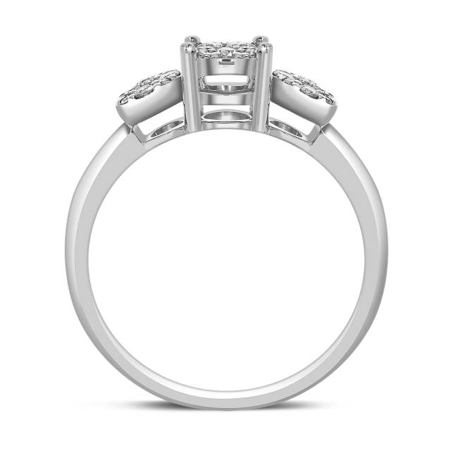 Кольцо из белого золота с бриллиантами (039688)