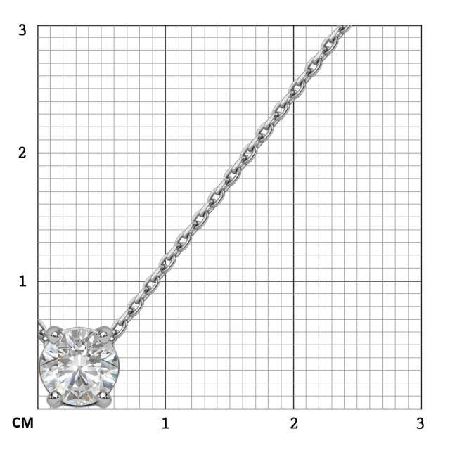 Колье из белого золота с бриллиантом (059394)