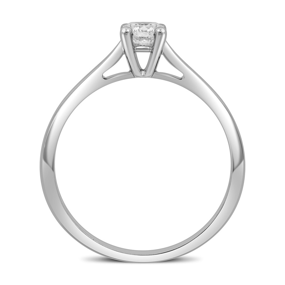 Помолвочное кольцо из белого золота с бриллиантом 