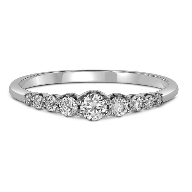 Кольцо из белого золота с бриллиантами (052414)