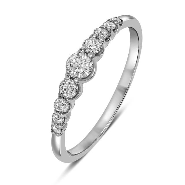 Кольцо из белого золота с бриллиантами (052414)