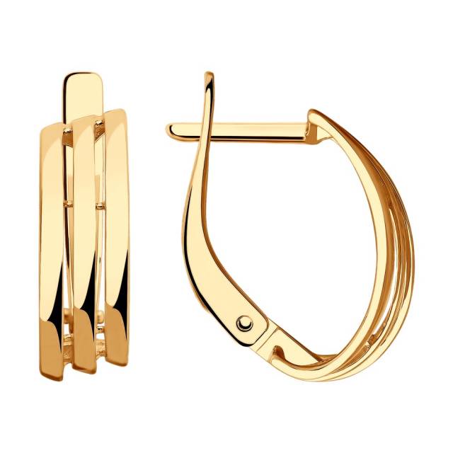 Серьги из красного золота (045723)