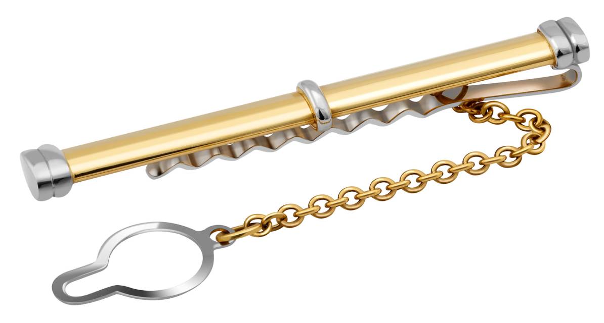 Зажим для галстука из комбинированного золота (023024)