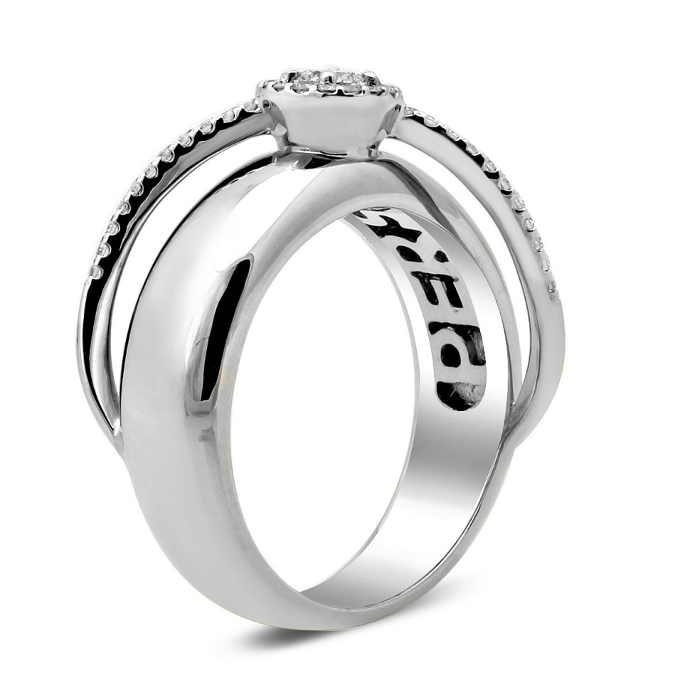 Кольцо из белого золота с бриллиантами (025731)