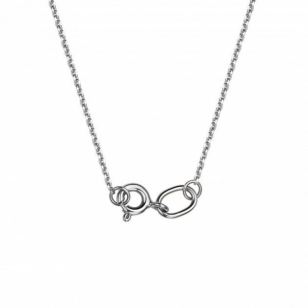 Колье из белого золота с бриллиантом (047119)