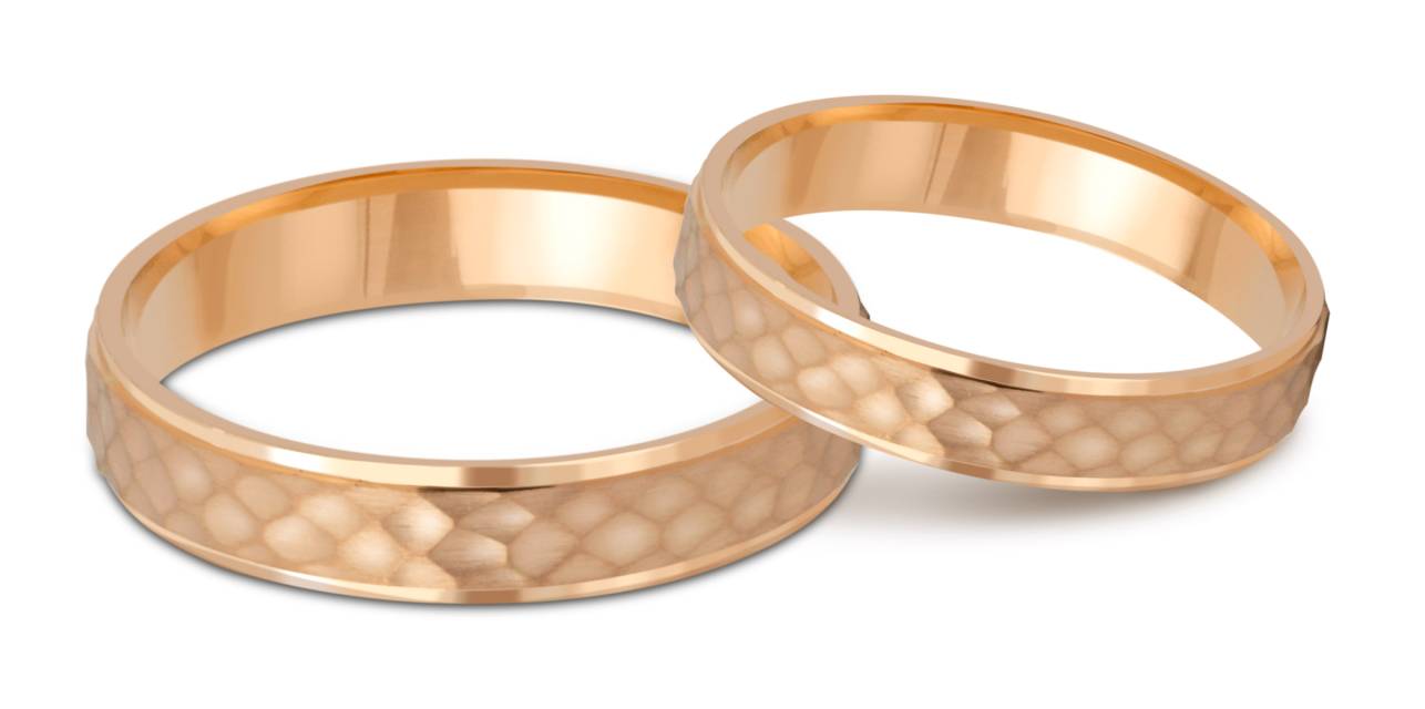 Обручальное кольцо из красного золота (040984)