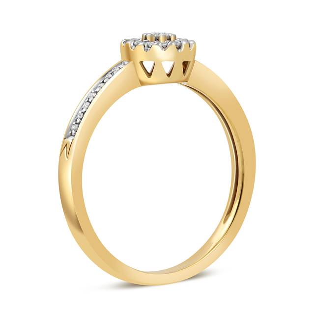Кольцо из жёлтого золота с бриллиантами (031652)