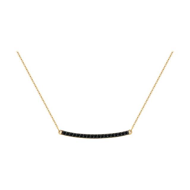 Колье из красного золота с чёрными бриллиантами (042922)