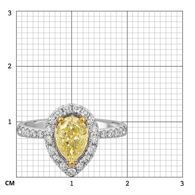 Помолвочное кольцо из белого золота с бриллиантами (059153)