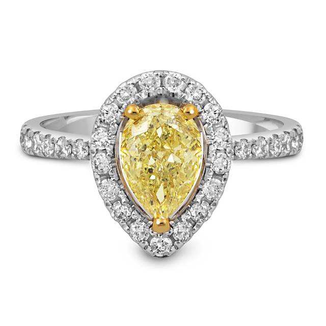 Помолвочное кольцо из белого золота с бриллиантами (059153)