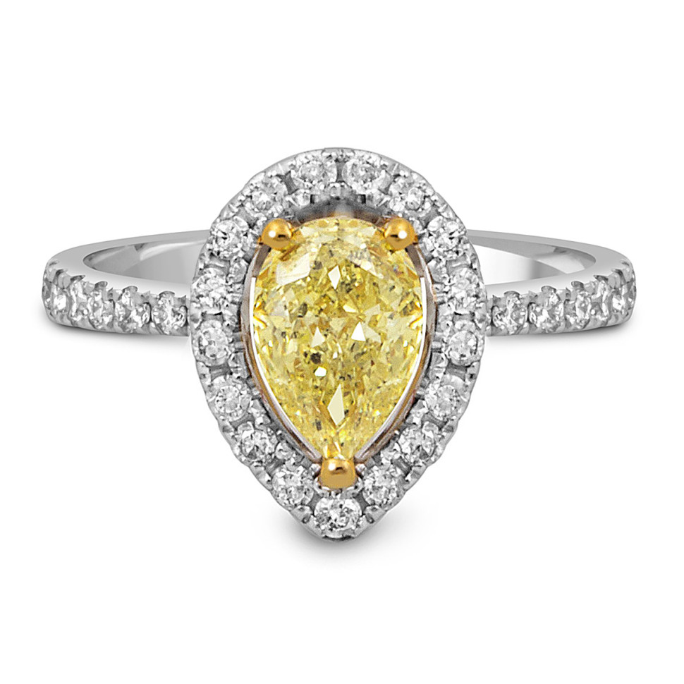 Помолвочное кольцо из белого золота с бриллиантами (059153)