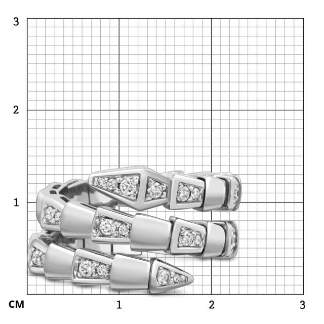 Кольцо из белого золота с бриллиантами (058540)
